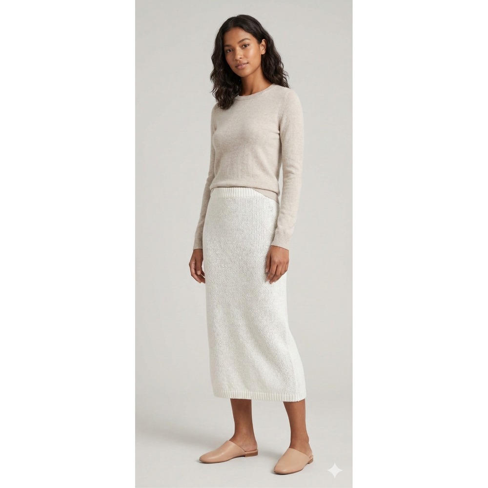 Vintage Gunne Sax Jessica McClintock Sweater Skirt L Handloomed Knit Boho USA